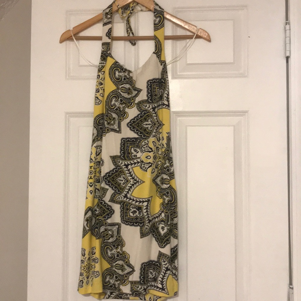 Black, white and yellow dress